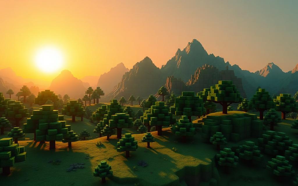 Paisagem de Minecraft